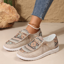 Gertrud – Leichte flache Schuhe mit künstlerischem Druckdesign