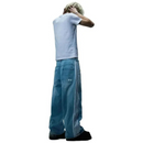 Lara – Lockere Passform hoher Taille  Hose mit Taschen und Seitenstreifen