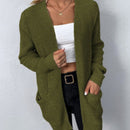 Silke – Vorne offener Langarm Strickjacke mit Taschen und lockerer Passform