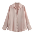 Grete – Lockere Passform Langarmshirt mit Knopfleiste