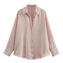 Grete – Lockere Passform Langarmshirt mit Knopfleiste