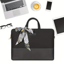 Selina - Stylische Laptoptasche mit Schal Einzelheiten und verstellbaren Trägern