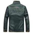 Elias - Langärmelige Vlies Gefüttert Denim Jacke Mit Schaltflächen