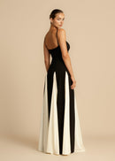 Marie – Stilvolles ärmelloses langes Kleid mit Spaghettiträgern für einen luxuriösen Look