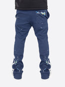 Felix – Bedruckte Hose mit entspannter Passform Kordelzug in der Taille und Seitentaschen