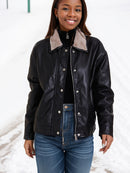 Elke - Langärmelige Vlies Gefüttert Jacke Mit Taschen