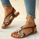 Johanna - Lässige flache Sandalen mit elastischem Fersenriemen und rutschfester Sohle