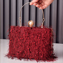Isla – Abend-Clutch mit modischen Fransen und elegantem, strukturiertem Design