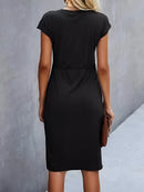 Simone - Stylisches figurbetontes Kleid mit Rundhalsausschnitt