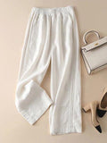 Zamina – Locker sitzende Hose mit elastischem Bund Taschen und weitem Bein