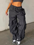 Lena – Moderne Cargohose mit weitem Bein und verstellbarem Bund