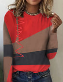 Layla – Modernes Colorblock Oberteil Mit Geometrischem Design