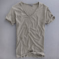 Rainer – Locker sitzendes V Ausschnitt Shirt mit kurzen Ärmeln