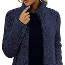 Mia - Warme Langärmelig Vlies Jacke Mit Taschen