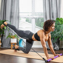 FlexaCore – Tragbares Pilates Stangen Satz mit abnehmbarer Stange und Fußschlaufen
