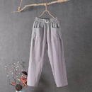 Esra - Lockere Passform Hosen mit elastischem Bund und Taschen