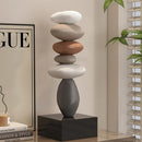 StoneBalance – Moderne gestapelte Steinskulptur zur Wohnzimmerdekoration