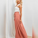 Frieda – Locker geschnittene Hose mit weitem Bein und Kordelzug in der Taille