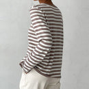 Cornelia – Eleganter Streifenpullover mit Rundhalsausschnitt und langen Ärmeln