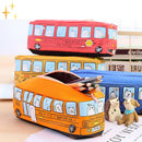 DeskZip - Kreatives Bus Federmäppchen Set mit Reißverschluss und großem Stauraum