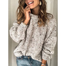 Ava - Lässiger Langärmelig Rundhalsausschnitt Lose Passform Strickpullover
