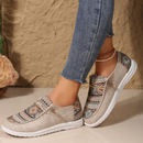 Gertrud – Leichte flache Schuhe mit künstlerischem Druckdesign