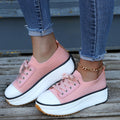 Gisela - Stylische Sneakers mit dicker Sohle und verstellbaren Schnürsenkeln