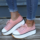 Gisela - Stylische Sneakers mit dicker Sohle und verstellbaren Schnürsenkeln