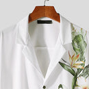 Liam – Kurzarmshirt mit seitlichem Blumenprint und Relaxed Fit