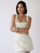 Melina – Modisches ärmelloses Blumen Minikleid mit Spaghettiträgern
