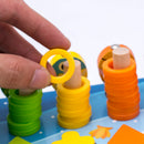 MontiMaze – Montessori Puzzlebrett mit Formen Zahlen und Angelspiel