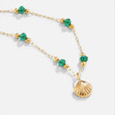 Lenora – Modische Perlenkette mit zartem Muschel Charm