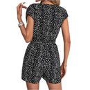 Renate – Modischer ärmelloser V Ausschnitt Jumpsuit mit Leopardenmuster