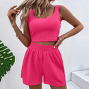 Julia – Elegantes ärmelloses Top und elastische Kurze Hosen zweiteiliges Satz