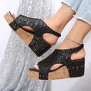 Louisa – Rutschfeste dicker Sohle Sandalen mit verstellbaren Riemen