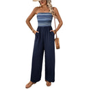 Monika - Stylischer gestreifter Jumpsuit mit hoher Taille und weitem Bein
