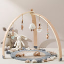 CalmaPlay – Montessori Babyspielbogen mit sensorischem Spielzeug für die natürliche motorische Entwicklung