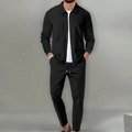 Anselm - Zweiteiliges Schlanke Passform Set mit langärmeliger Jacke mit Reißverschluss und Hose mit Kordelzug
