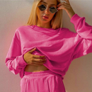 Emilia - Luxuriöser langärmeliger Pullover mit weiten Hosenbeinen zweiteiliges Satz