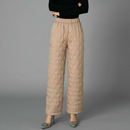 Lina – Stylische Schlanke Passform Wattierte Hose mit elastischer hoher Taille
