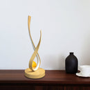 LumaNest – Dekorative LED Tischleuchte mit Holzsockel und elegantem Entwerfen
