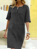 Elysia – Schickes Kleid Mit Kurzen Ärmeln