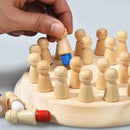 QuestTots - Hölzernes Farberkennungsspiel mit bunten Spielsteinen für Bildung und Spaß