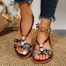 Johanna - Lässige flache Sandalen mit elastischem Fersenriemen und rutschfester Sohle