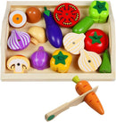 MiniChef - Schneideset aus Holz Lustiges und lehrreiches Spielzeug für Kinder zum Erforschen kulinarischer Fertigkeiten