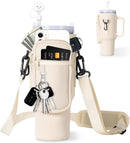 SipSafe - Wasserflaschenhalter Neoprenhülle mit verstellbarem Riemen und Taschen