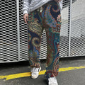 Idris – Lockere bedruckte Hose mit entspannter Passform und verstellbarem Bund