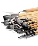 ArtistryPro - 24 teiliges Künstlerpinsel Set für Acryli Öl und Aquarellfarben