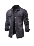 Alwin - Lässige langärmelige Denim Jacke mit Knöpfen und Taschen