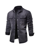 Alwin - Lässige langärmelige Denim Jacke mit Knöpfen und Taschen
